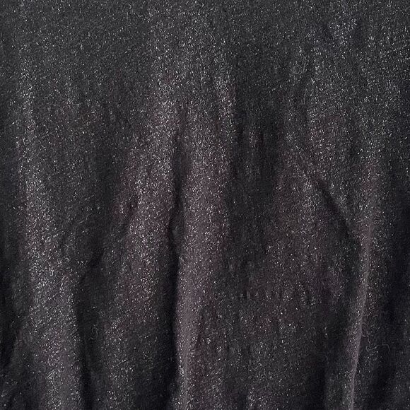 J. CREW Scoop Neck Short Sleeve T-Shirt Blouse Top Black Metallic Shimmer XXS - Picture 3 of 5